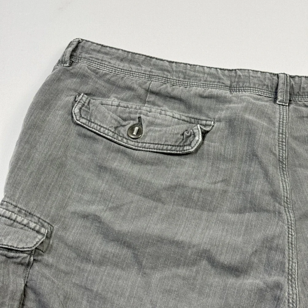 Faherty Brand Cargo Shorts Mens 40 Gray Linen Cotton Utility Pockets Drawstring‎